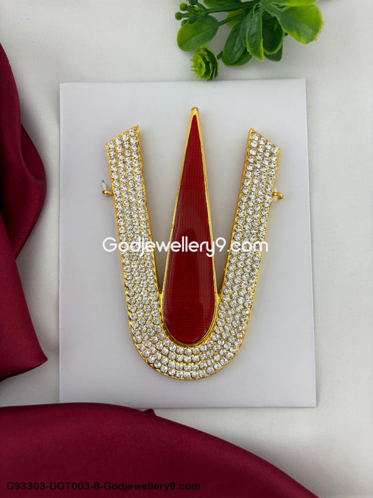 Deity Namam Tilak For Idols Temple And Vishnu Balaji Perumal Ornaments God Deity Swamy Alankaram pooja Red White Stone Tirupati Namam Shringar G93303-DGT003-8.jpg?v=1742831307