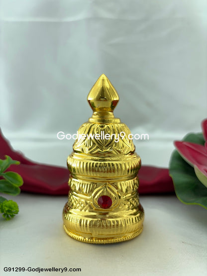 Deity Round Crown Mukut For Hindu God And Temple Idol Statues G2 Godjewellery9.com-G91299-1299