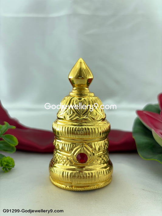 Deity Round Crown Mukut For Hindu God And Temple Idol Statues G2 Godjewellery9.com-G91299-1299