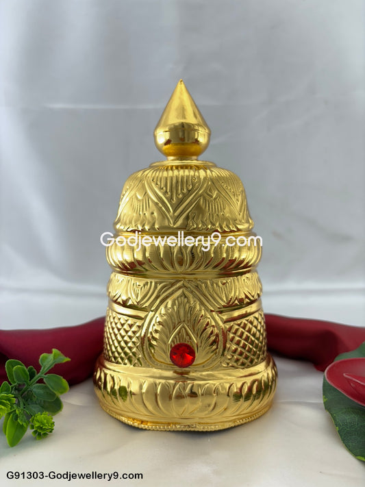 Deity Round Mukut Crown Kireedam For God and Goddess Idol Statues G5 Godjewellery9.com-GP91302-1302