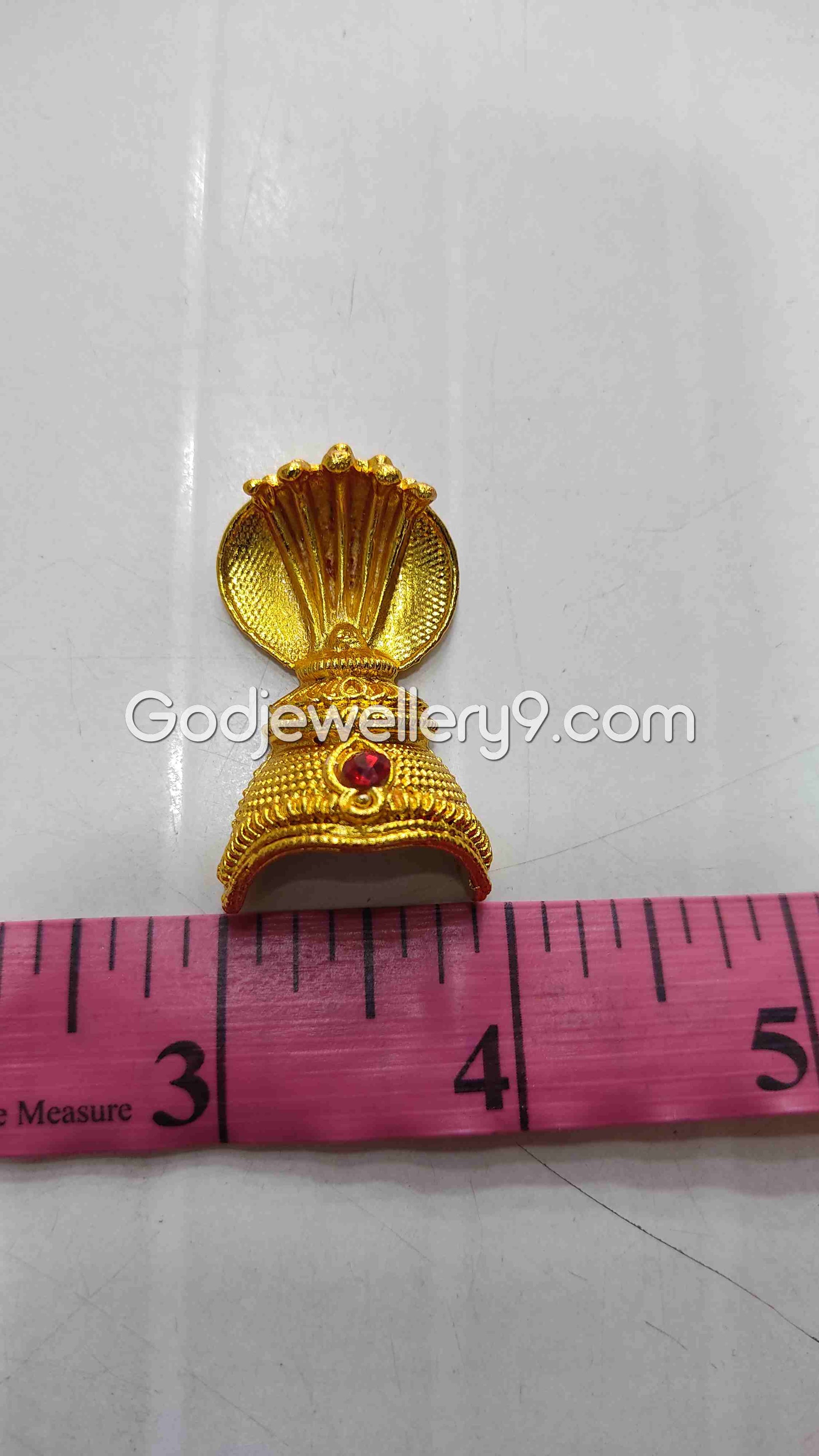Deity Snake Mukut Gold Plated Small Half Crown Kireetam R5 Godjewellery9 1