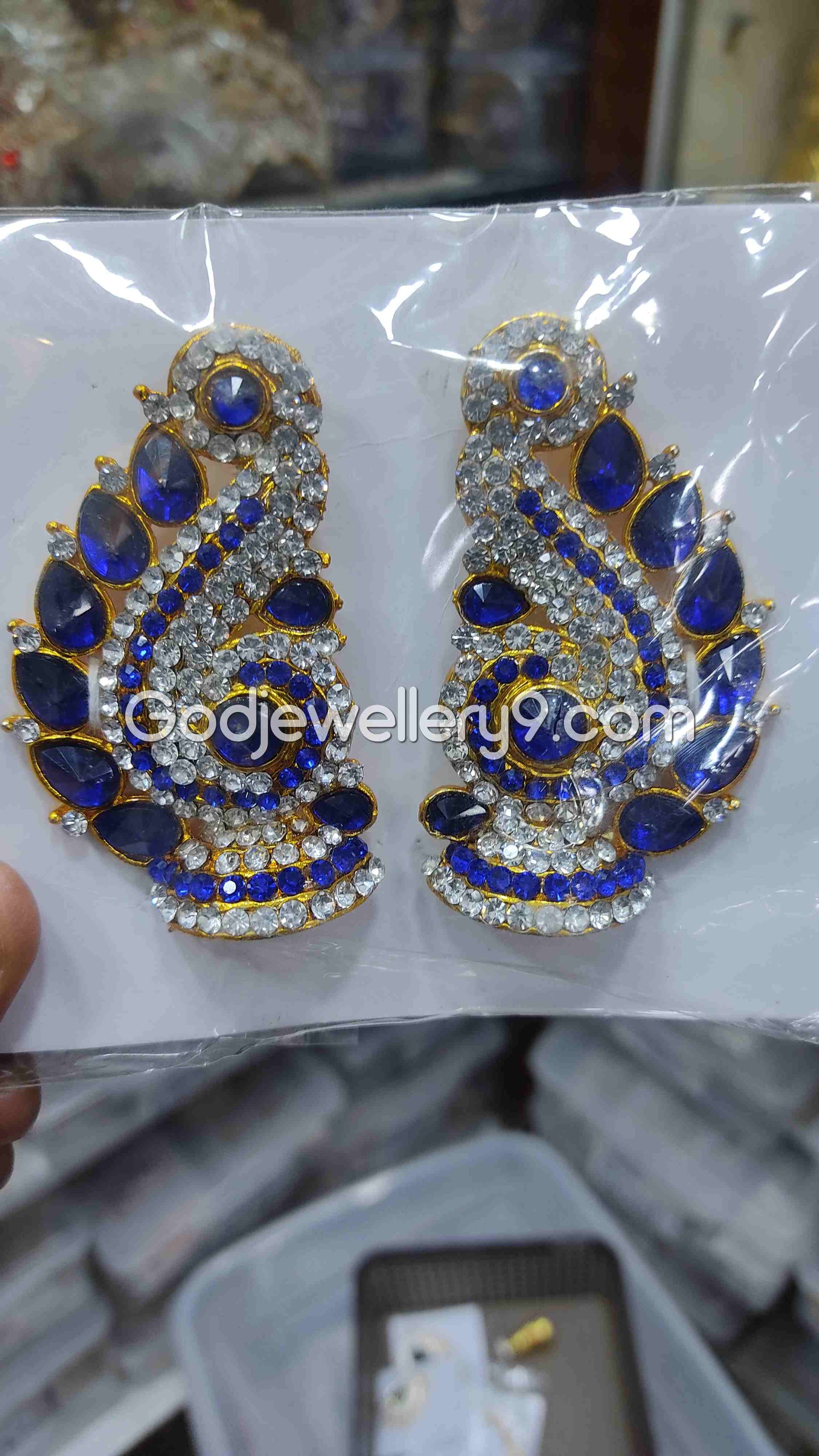 Deity Stone Earrings karna Pathakam God Jewellery G48 Godjewellery9