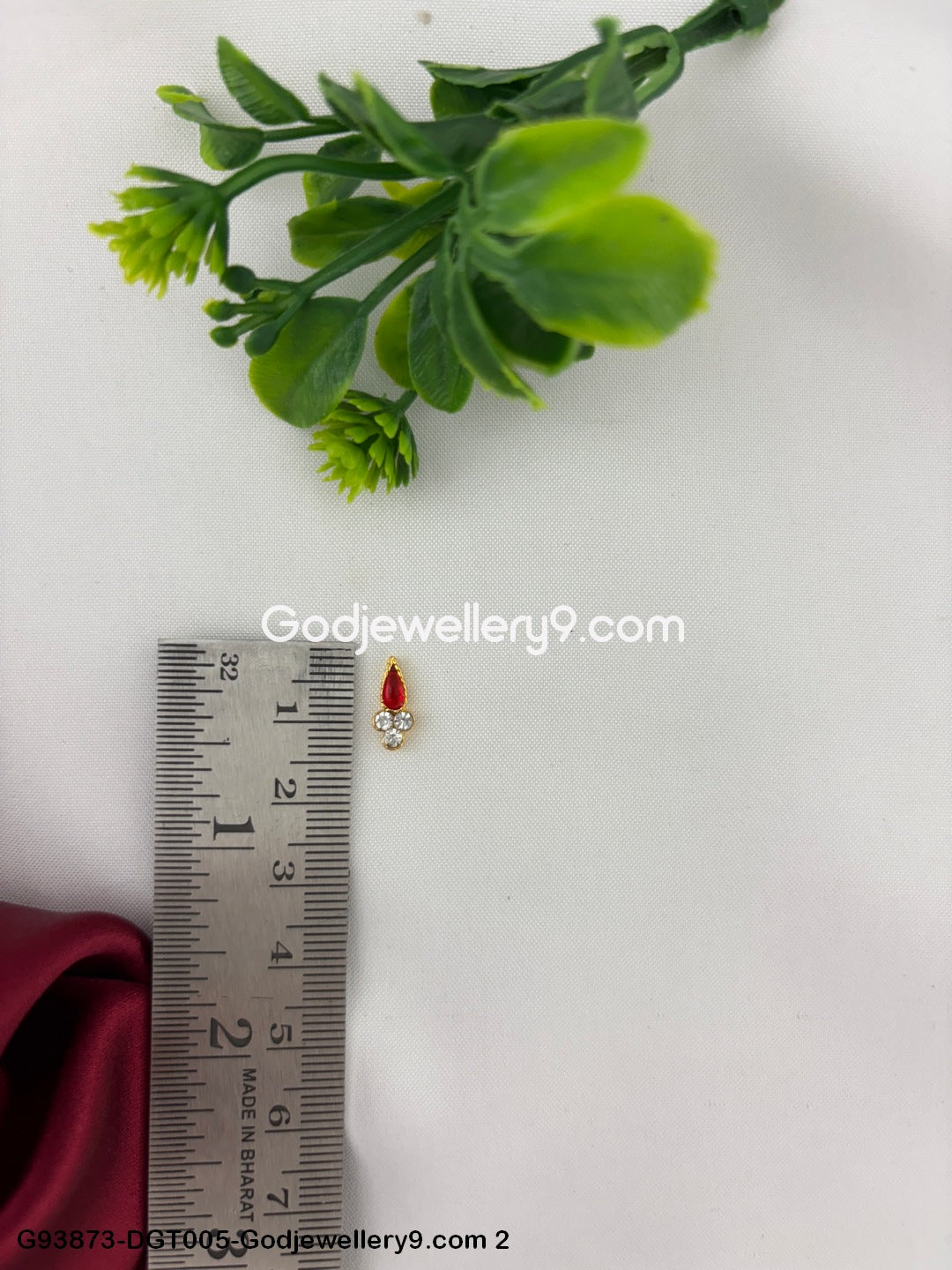 Deity Stone Tilak Bindi Pottu Forehead Murti God Temple Jewelry G93873-DGT005 -Godjewellery9.com 2