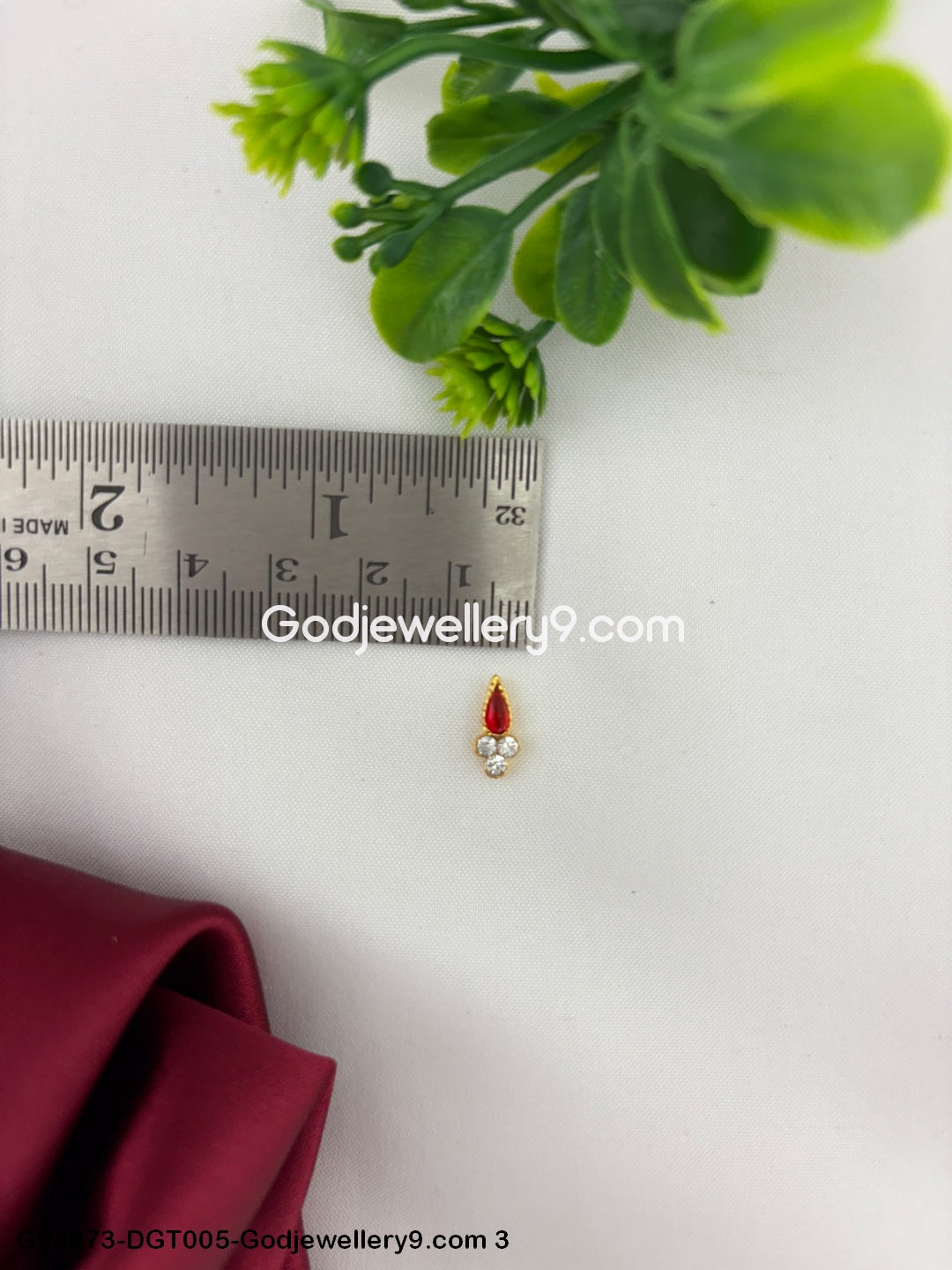Deity Stone Tilak Bindi Pottu Forehead Murti God Temple Jewelry G93873-DGT005 -Godjewellery9.com 3