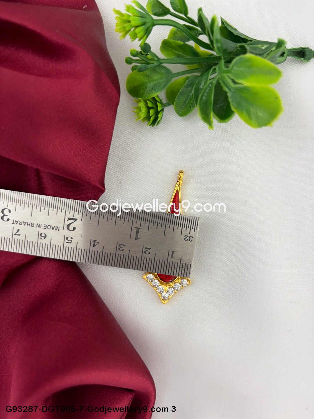 Deity Stone Tilak God Temple Jewelry Bindi Murti Idol Alankaram G93287-DGT005-7 -Godjewellery9.com 3