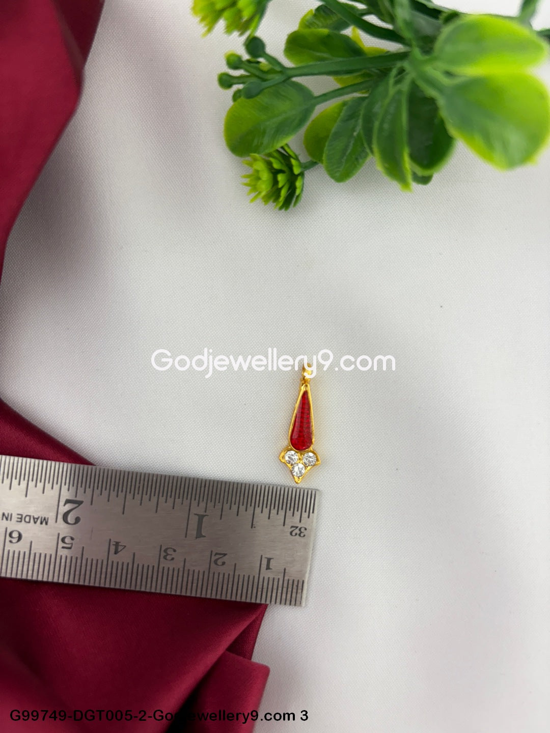 Deity Stone Tilakam Forehead Bindi Pottu for Balaji Murti Alankaram G99749-DGT005-2 -Godjewellery9.com 3