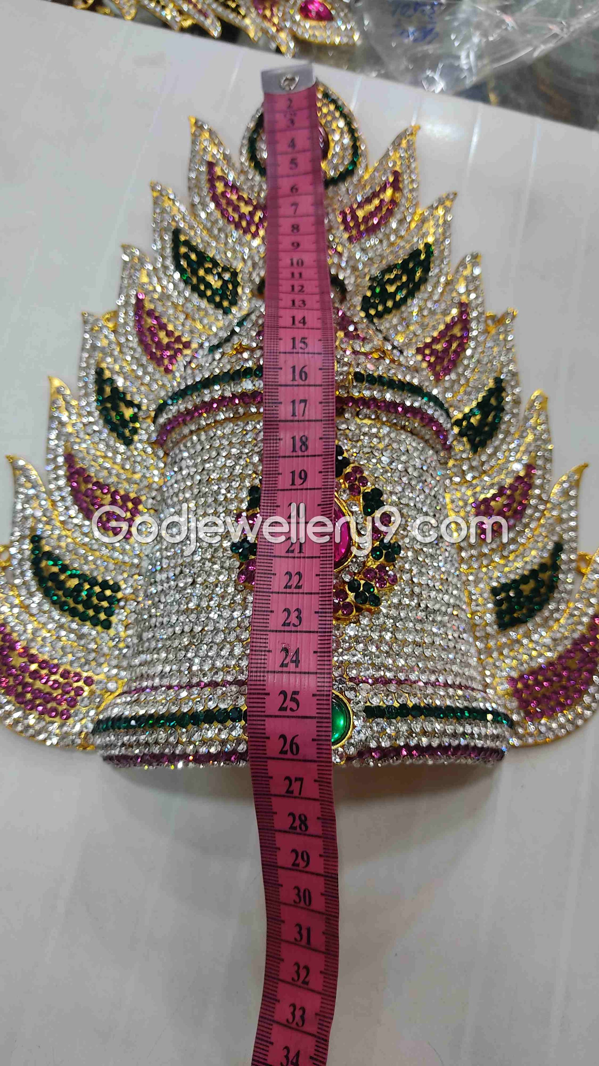 Deity Sudar Crown Stone Jwala God Mukut Jewelley Kireetam G5 Godjewellery9 2