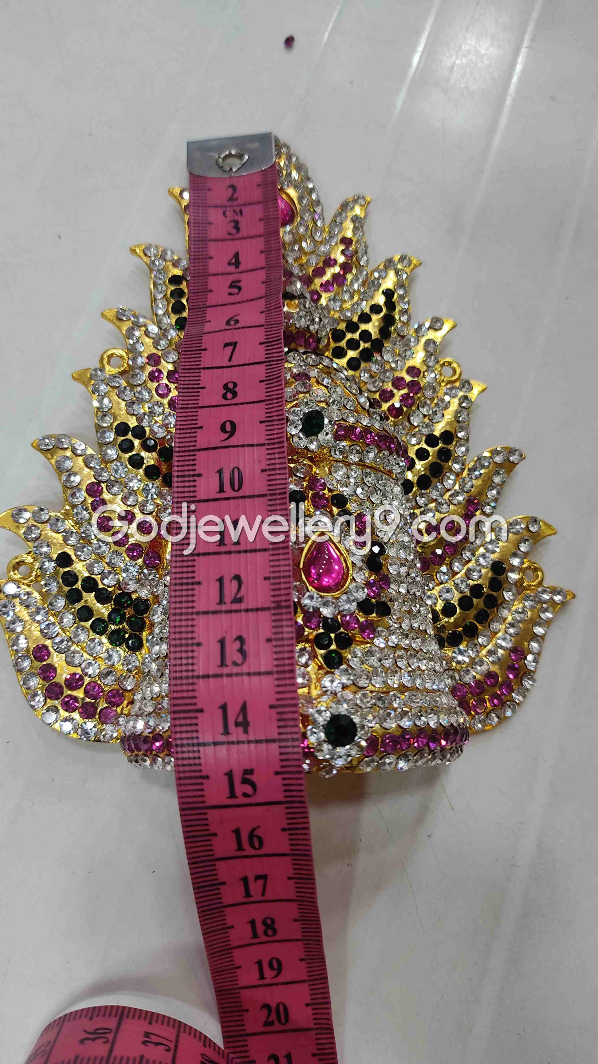 Deity Sudar Stone Jwala Mukut God Jewelley Crown Kireetam G3 Godjewellery9 2