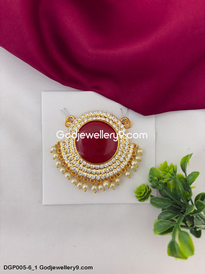 Deity Swami Alankaram Chest Ornaments God Dollar Pendant Marron GodJewellery9.com DGP005-6 1