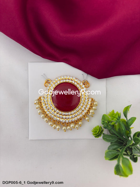 Deity Swami Alankaram Chest Ornaments God Dollar Pendant Marron GodJewellery9.com DGP005-6 1