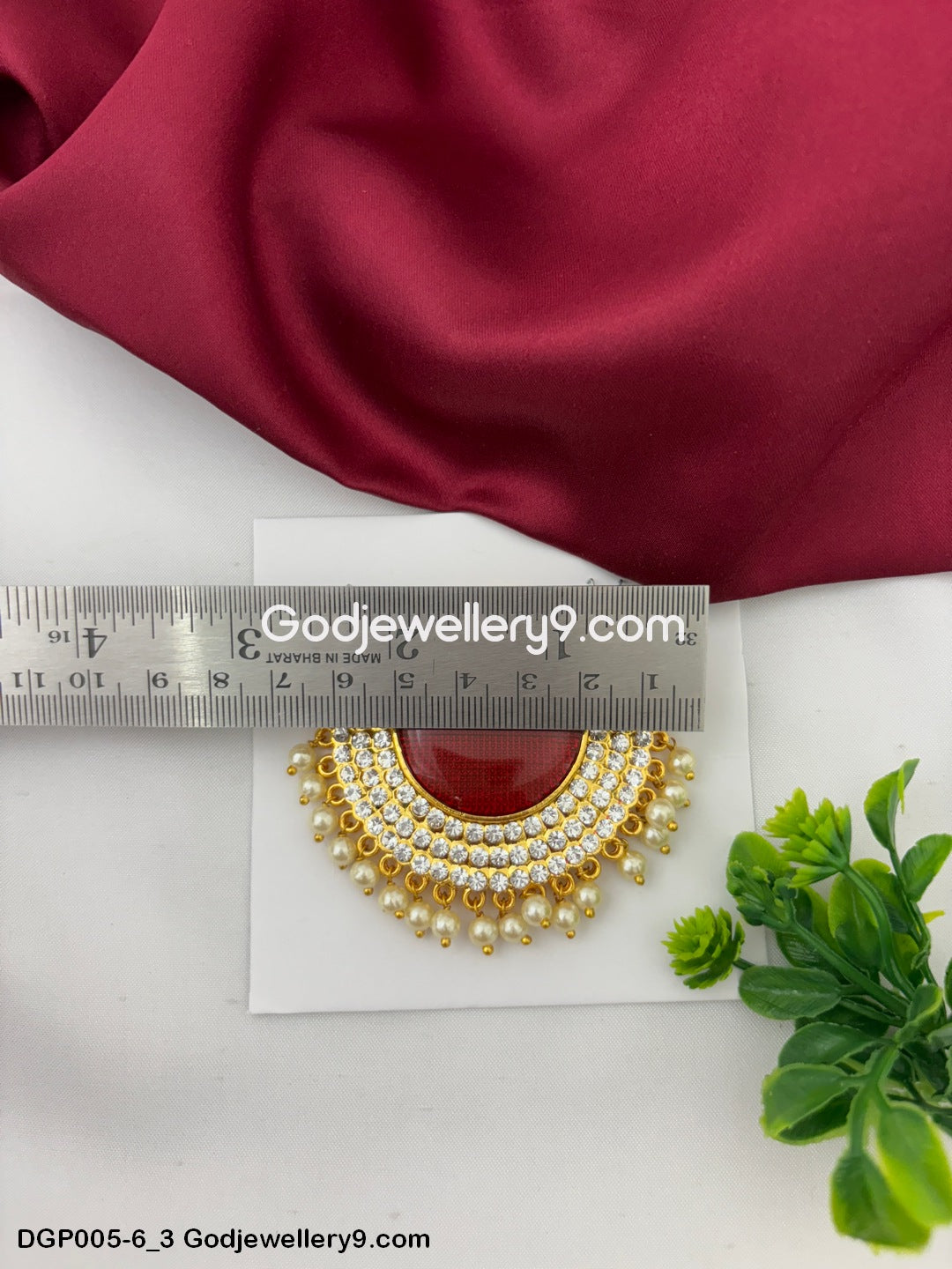 Deity Swami Alankaram Chest Ornaments God Dollar Pendant Marron GodJewellery9.com DGP005-6 3