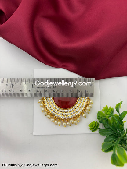 Deity Swami Alankaram Chest Ornaments God Dollar Pendant Marron GodJewellery9.com DGP005-6 3