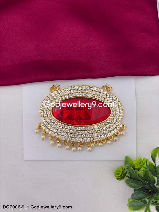 Deity Swami Alankaram Chest Ornaments Jewelley Marron Dollar Pendant GodJewellery9.com DGP006-9 1