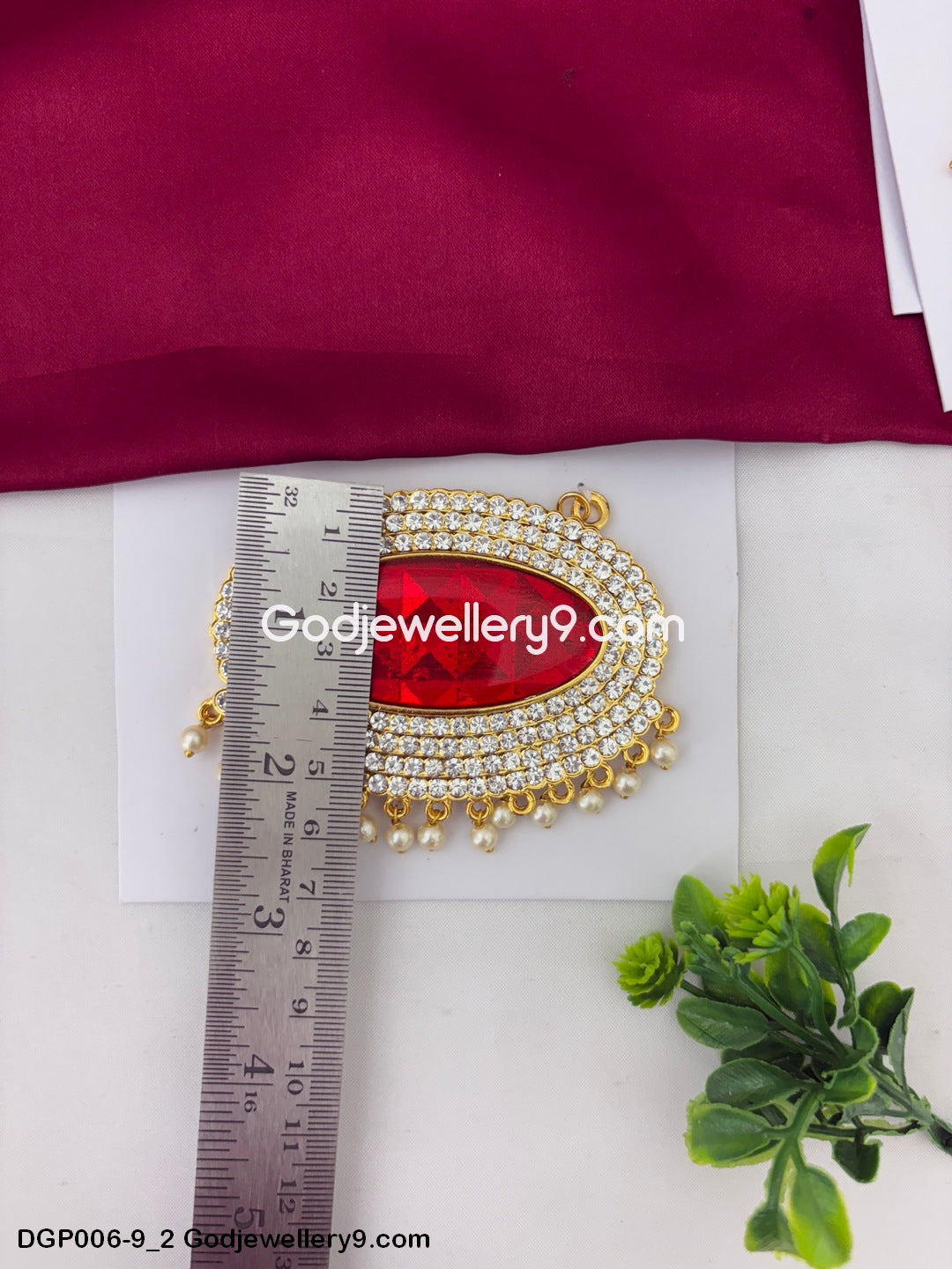 Deity Swami Alankaram Chest Ornaments Jewelley Marron Dollar Pendant GodJewellery9.com DGP006-9 2