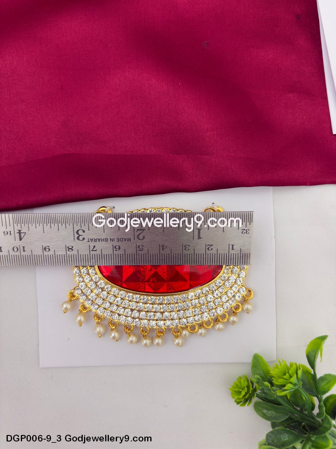 Deity Swami Alankaram Chest Ornaments Jewelley Marron Dollar Pendant GodJewellery9.com DGP006-9 3