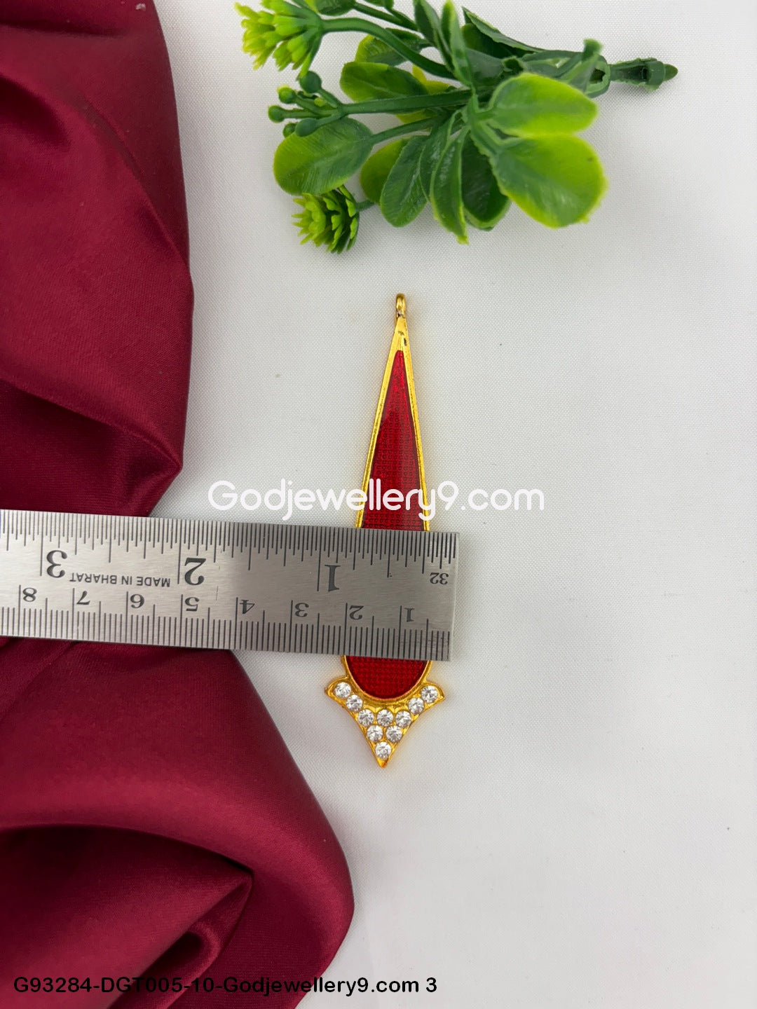 Deity Tilakam Stone Bindi Pottu for Miniature Murti Vishnu Idol G93284-DGT005-10 -Godjewellery9.com 3