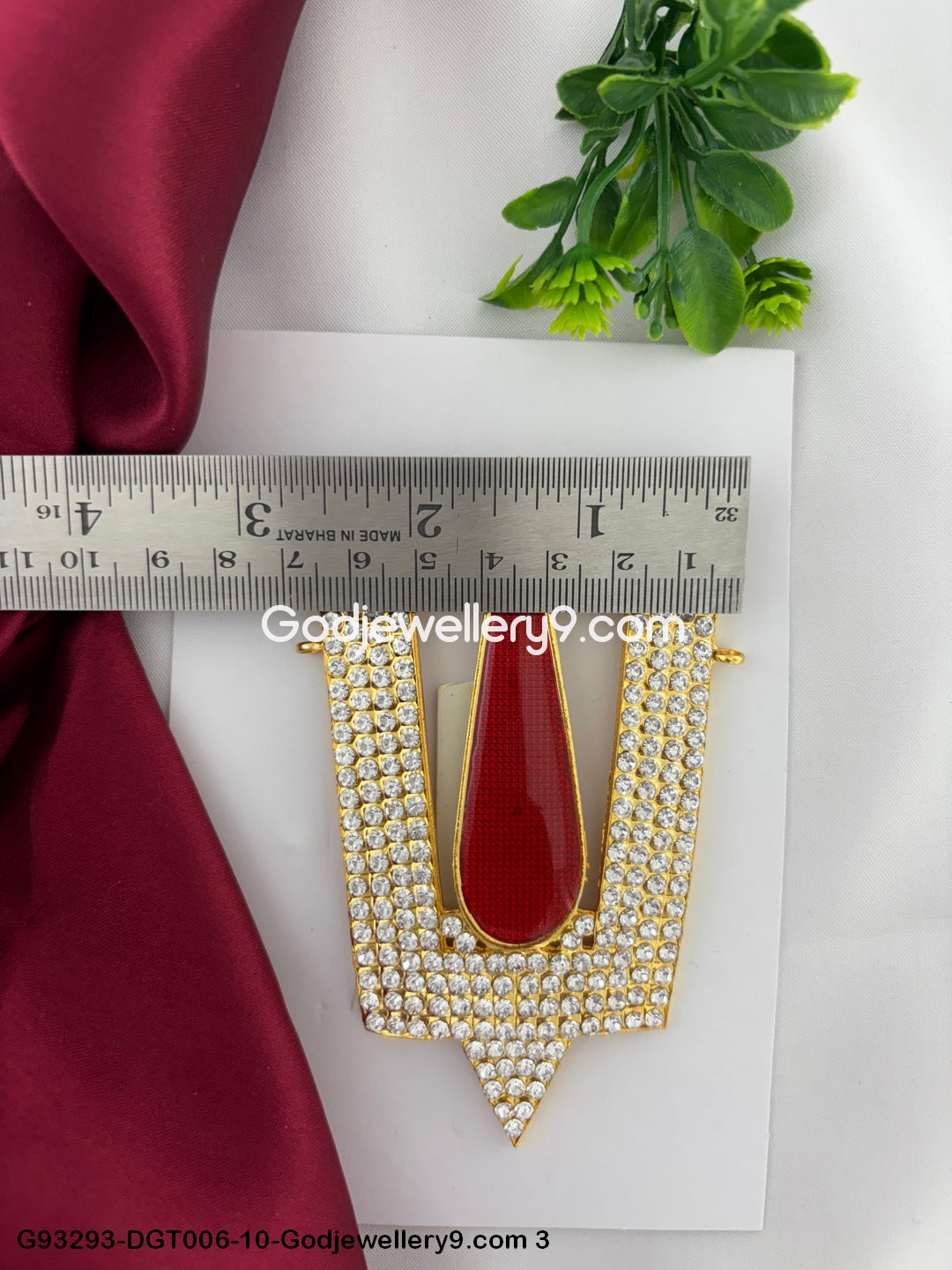 Deity V Shape Stone Namam For God Vishnu Pooja Decoration Idols Tilak G93293-DGT006-10-Godjewellery9.com 3
