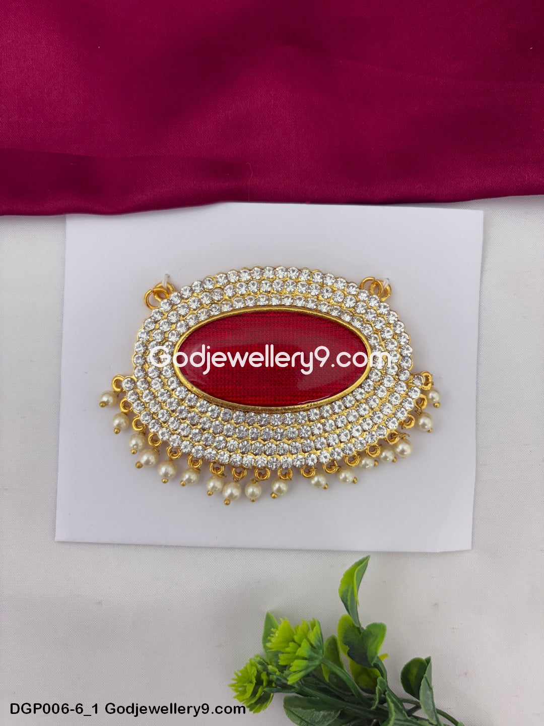Dollar Pendant For Deity God Jewelley Marron Enamel Round GodJewellery9.com DGP006-6 1