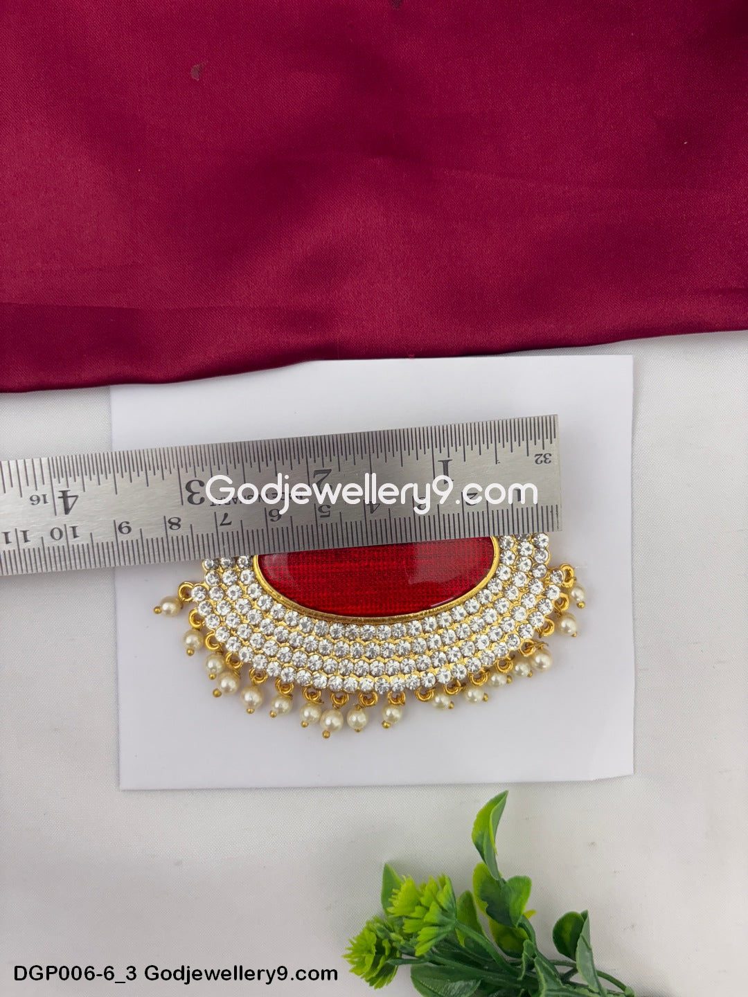 Dollar Pendant For Deity God Jewelley Marron Enamel Round GodJewellery9.com DGP006-6 3