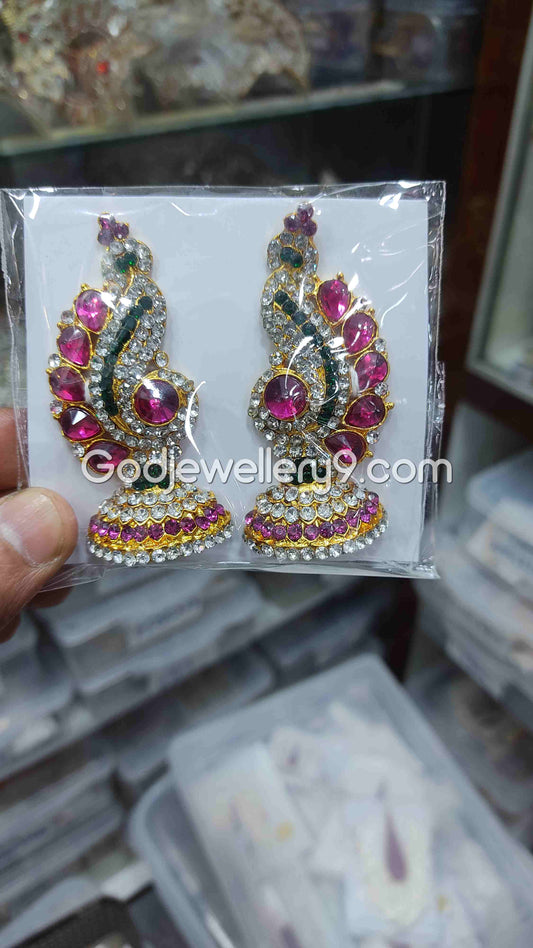 Earrings God Deity Amman Multi karna Pathakam G38 Godjewellery9