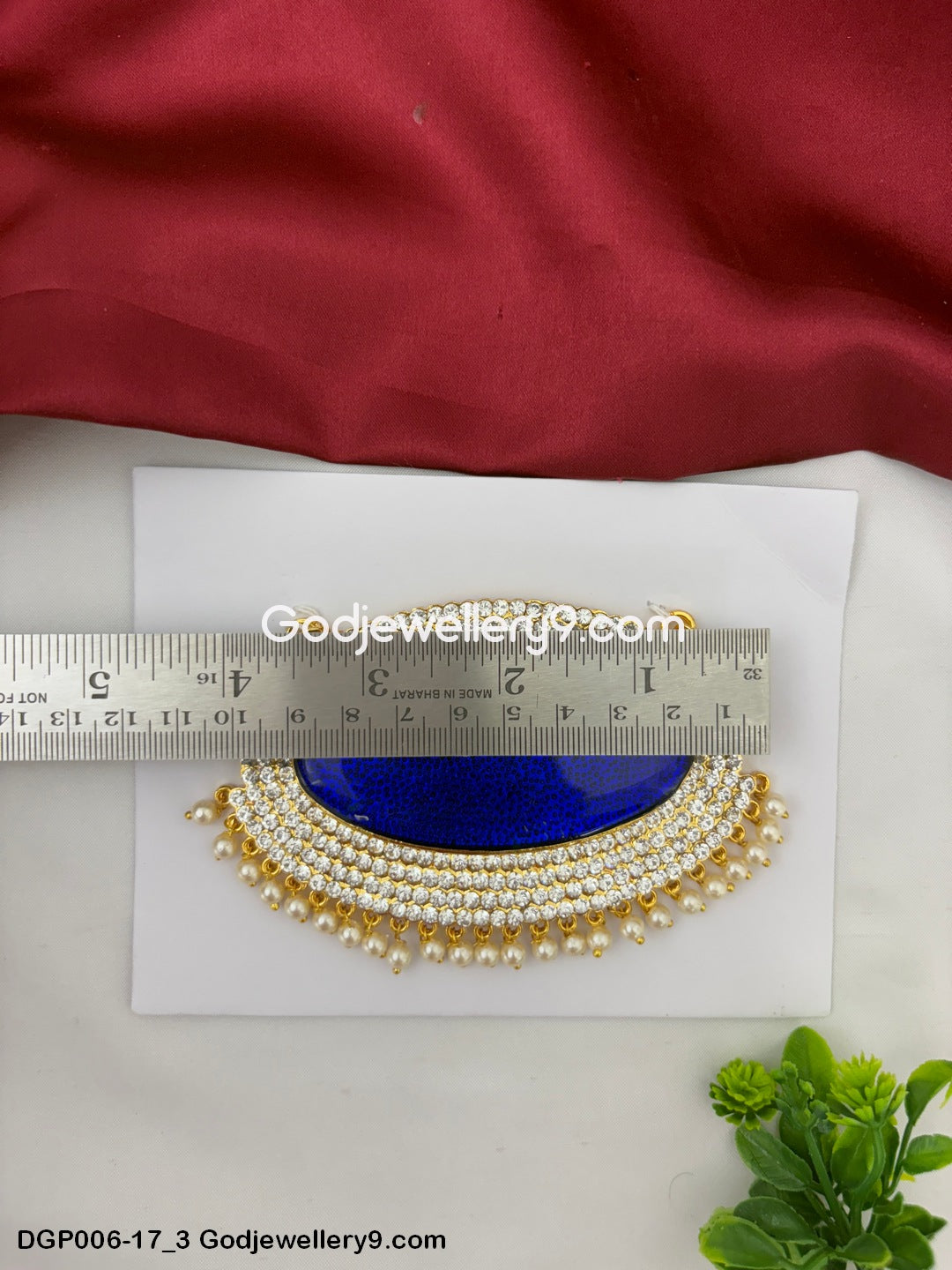 God Alankaram Murti Shringar Deity Blue Dollar Enamel Pendant GodJewellery9.com DGP006-17 3
