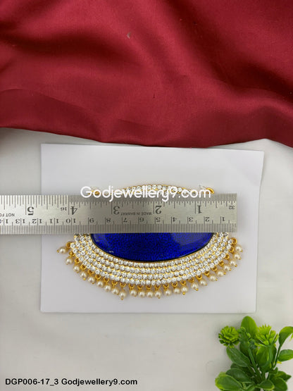 God Alankaram Murti Shringar Deity Blue Dollar Enamel Pendant GodJewellery9.com DGP006-17 3