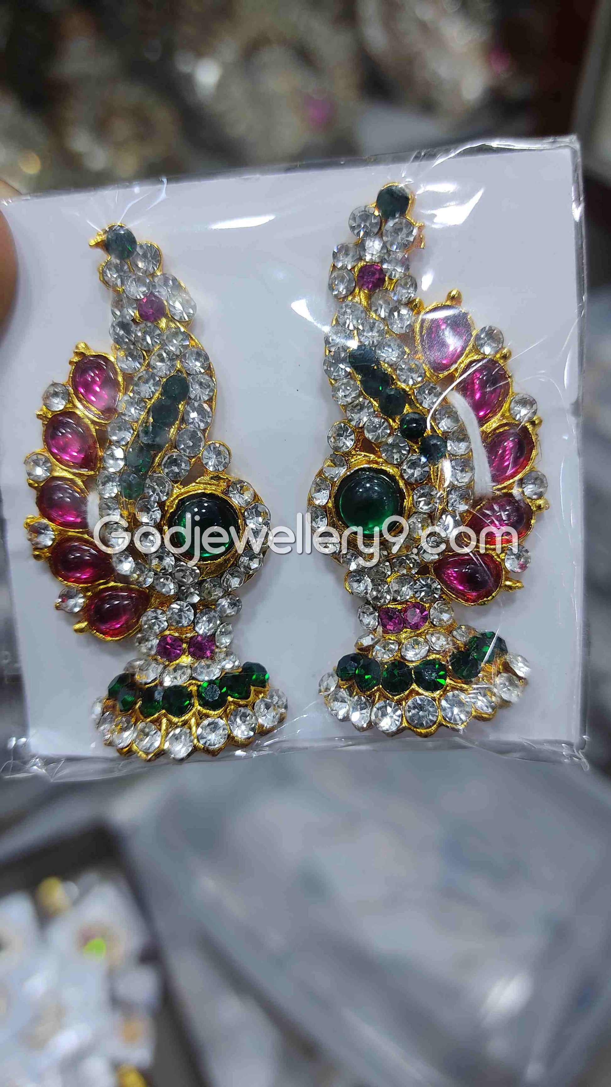 God Deity Amman karna Pathakam Earrings G42 Godjewellery9