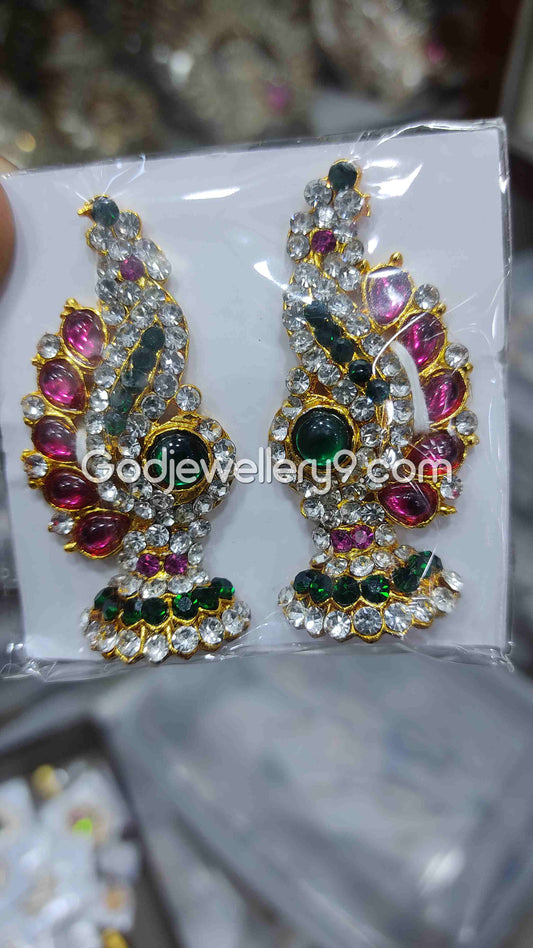 God Deity Amman karna Pathakam Earrings G42 Godjewellery9
