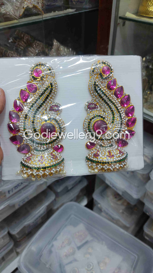 God Deity Earrings karna Pathakam For Amman G27 Godjewellery9