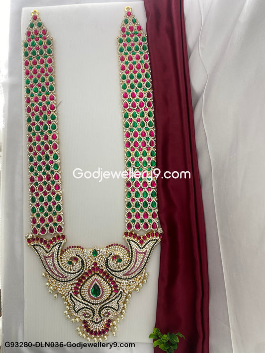 God Deity Haram 1 Step Long Necklace for Temple Idols G93280-DLN036-Godjewellery9.com 1