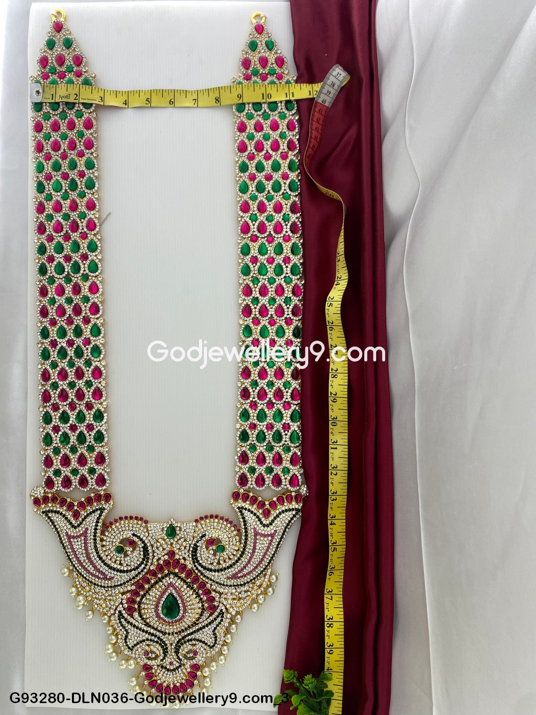 God Deity Haram 1 Step Long Necklace for Temple Idols G93280-DLN036-Godjewellery9.com 3