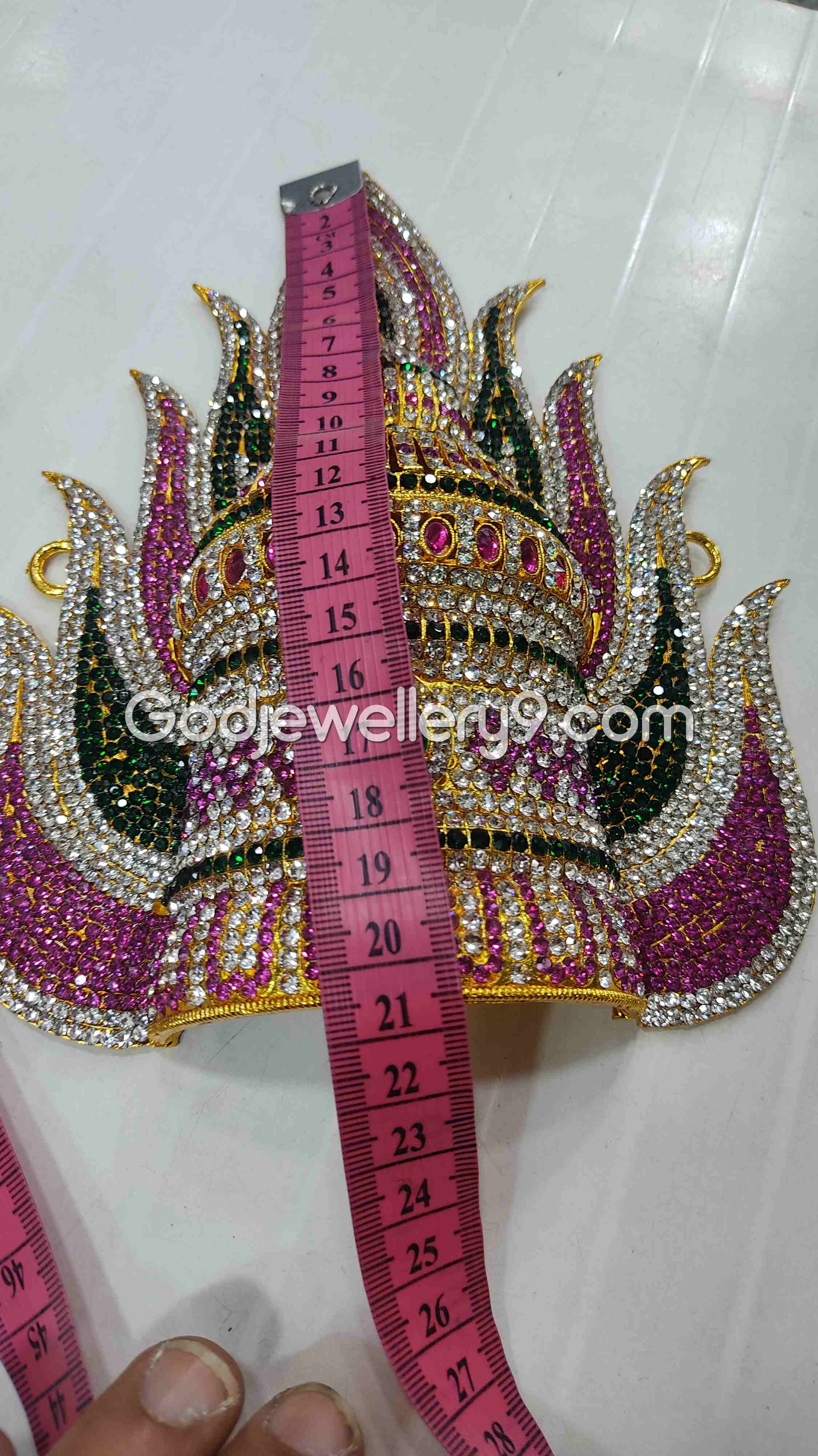 God Deity Kireetam Mukut Sudar Crown Stone Jwala Jewelley G8 Godjewellery9 2