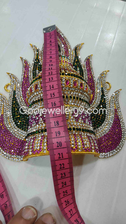 God Deity Kireetam Mukut Sudar Crown Stone Jwala Jewelley G8 Godjewellery9 2