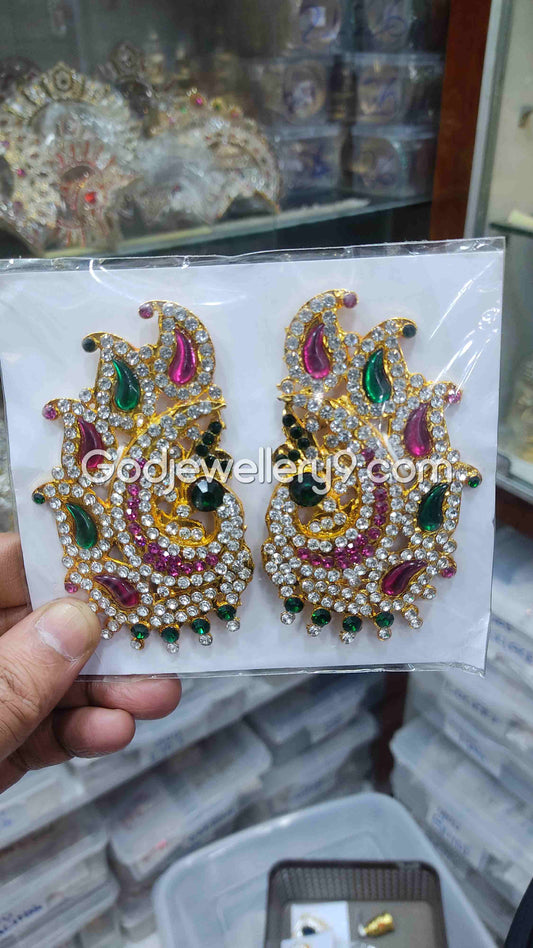 God Deity Stone Earrings karna Pathakam Jewellery G50 Godjewellery9