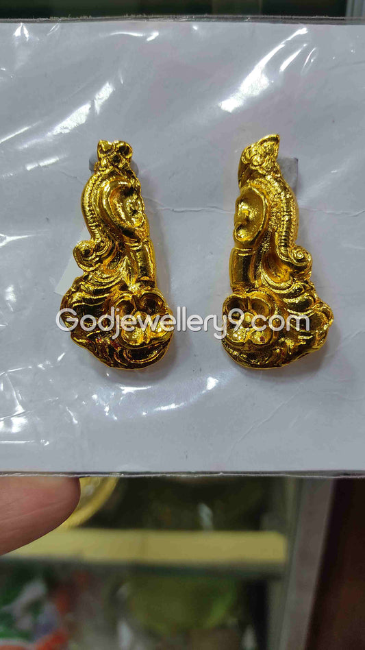 God Gold Plated Earrings Karna pathakam All Deity And Goddess 1.5 Godjewellery9