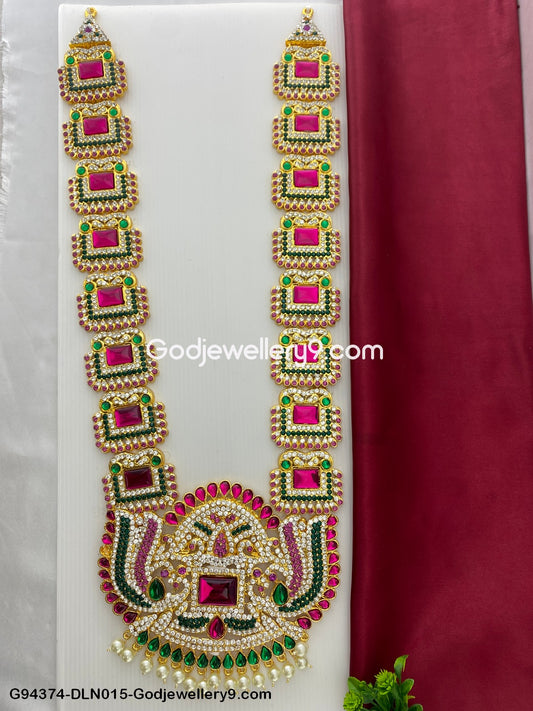 God Haram 1 Step Long Necklace for Deity Temple Idols G94374-DLN015-Godjewellery9.com 1