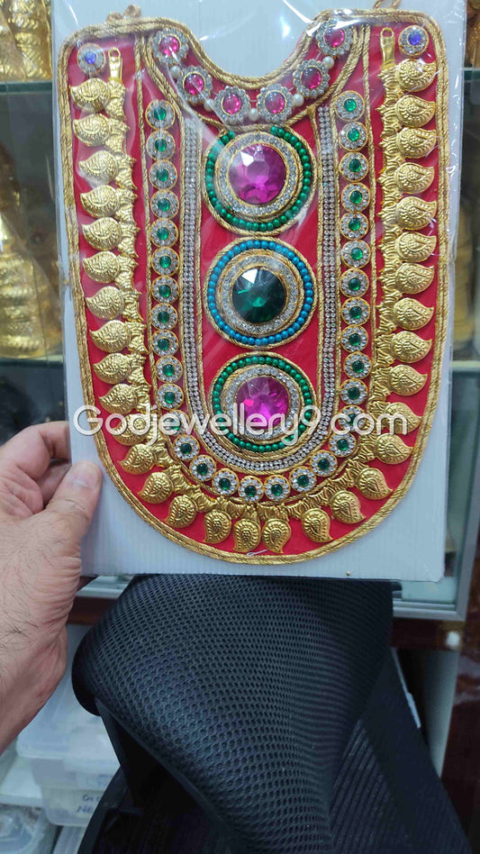 God Red Mango Long Haram MultiColor Necklace Kavasam Jewellery godjewellery9