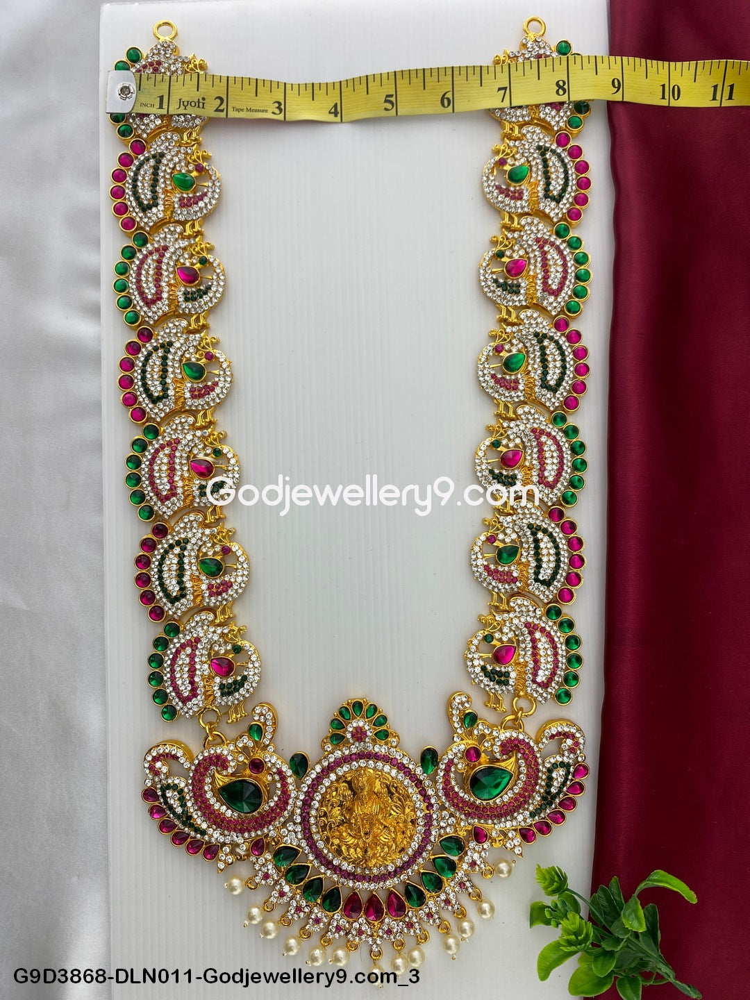God Swamy 1 Step Long Haram Necklace for Deity Murti G9D3868-DLN011-Godjewellery9.com 3