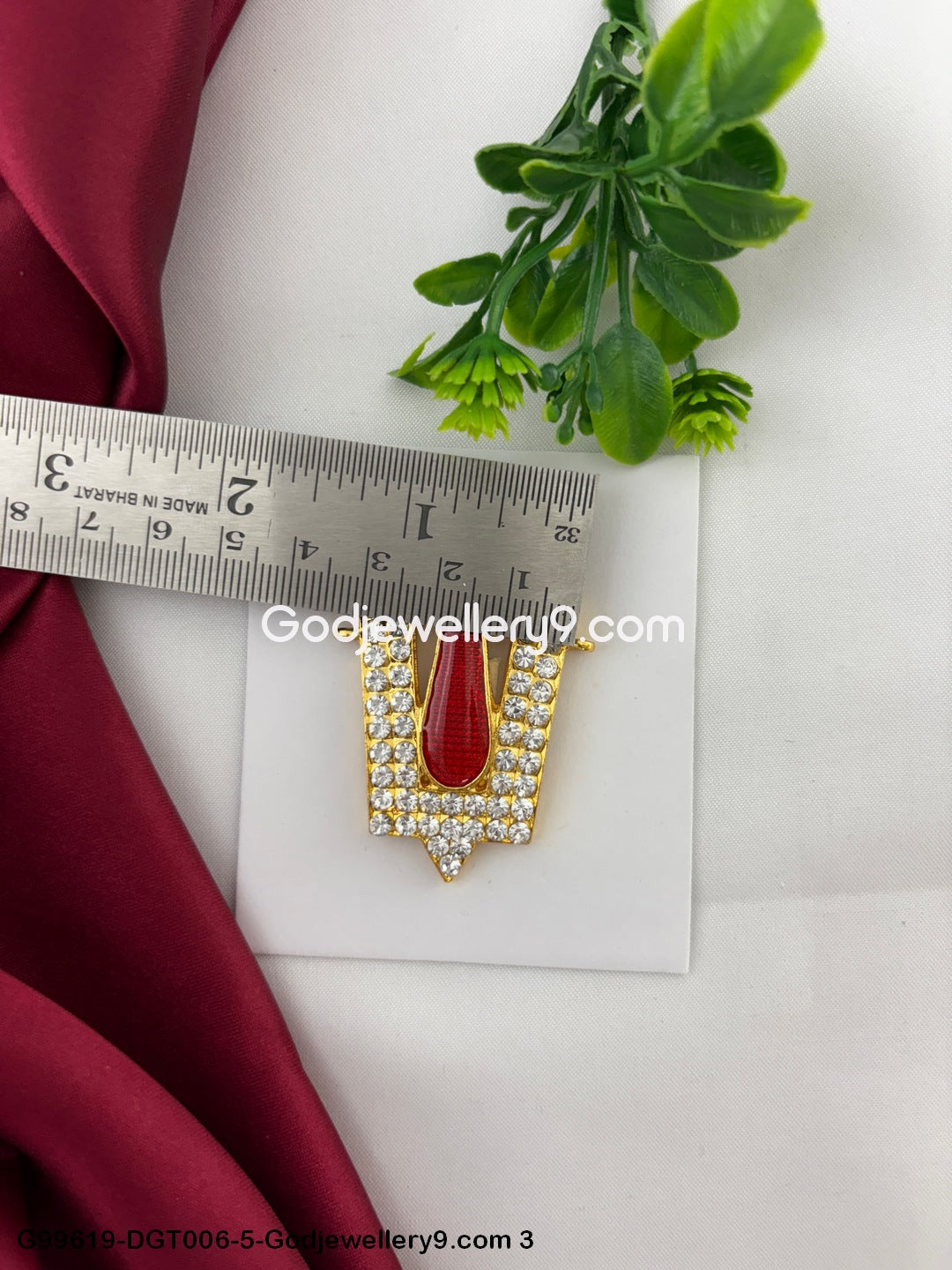 God V Shape Stone Namam Tilak for Small Large Idols Deity Pooja Alankaram G99619-DGT006-5-Godjewellery9.com 3