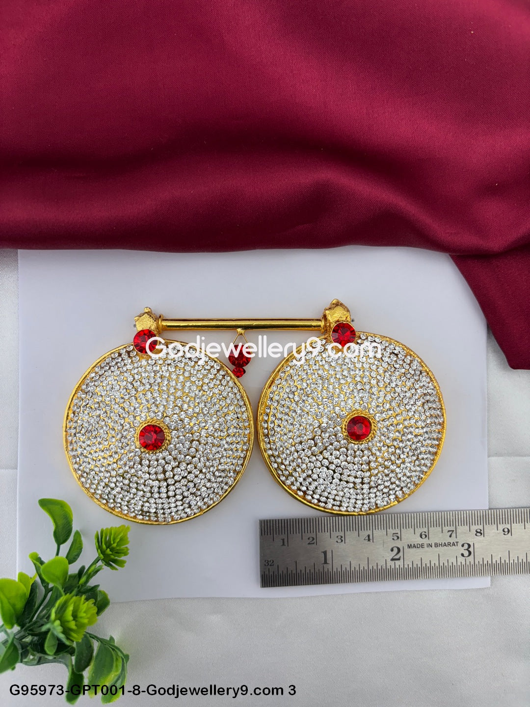 Goddess Devi Temple Pottu Thali and Stone Mangalsutra For Deity Alankaram G95973-GPT001-8-Godjewellery9.com 3