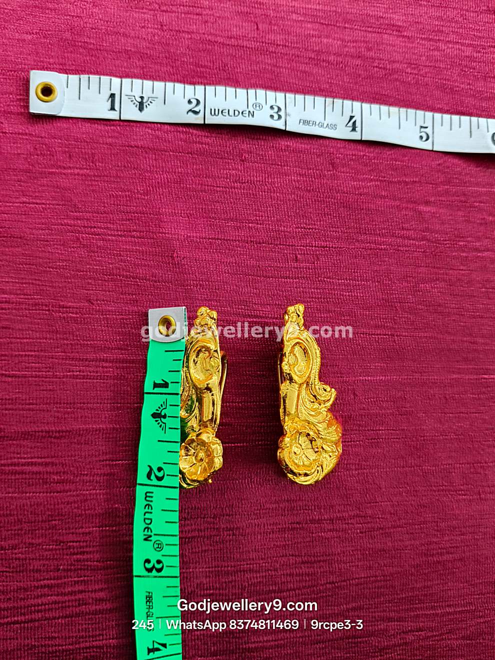 Gold Plated Earrings Karna pathakam 9rcpe3-1 godjewellery9.com