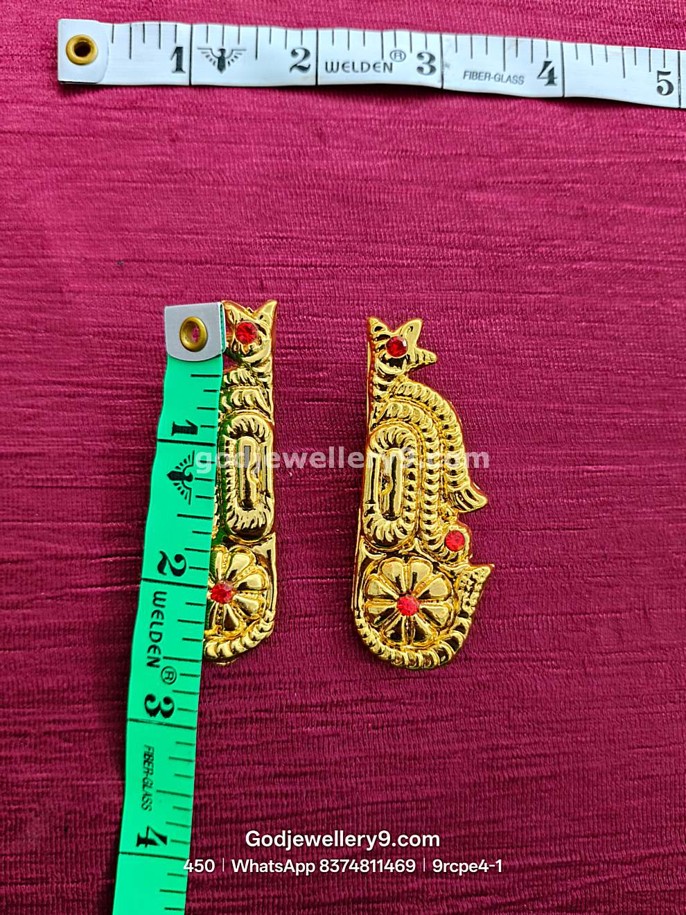Gold Plated Earrings Karna pathakam 9rcpe4-1 godjewellery9.com