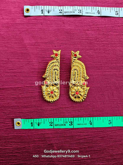 Gold Plated Earrings Karna pathakam 9rcpe4 godjewellery9.com