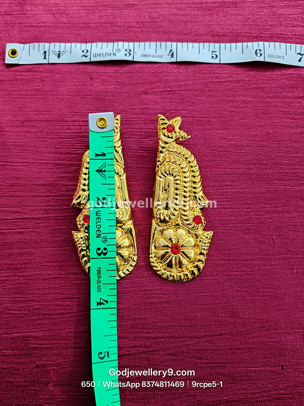 Gold Plated Earrings Karna pathakam 9rcpe5-1 godjewellery9.com
