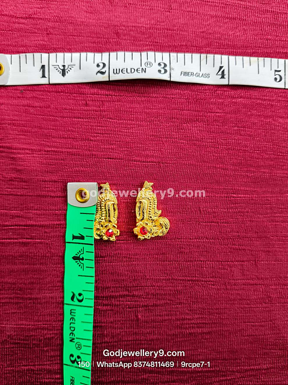 Gold Plated Earrings Karna pathakam 9rcpe7-1 godjewellery9.com