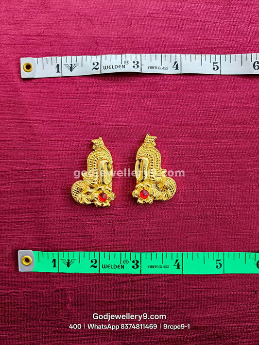Gold Plated Earrings Karna pathakam 9rcpe9 godjewellery9.com
