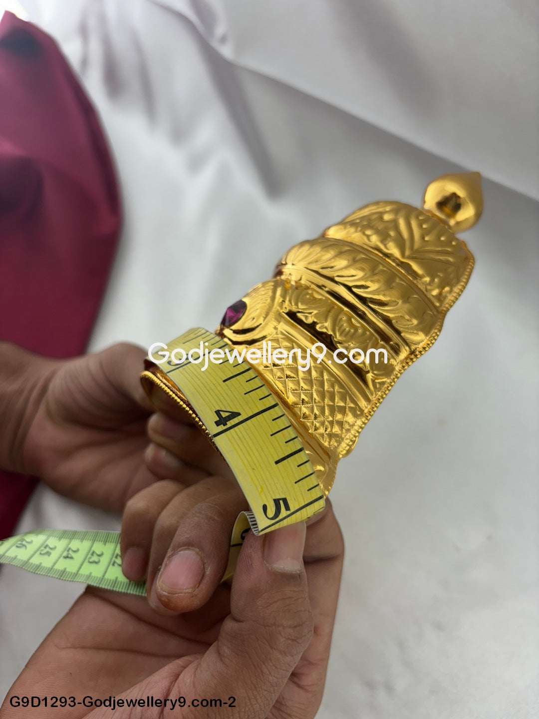 Gold Plated God Half Crown Mukut For Deity Idol And Amman G3 Godjewellery9.com G9D1293-2