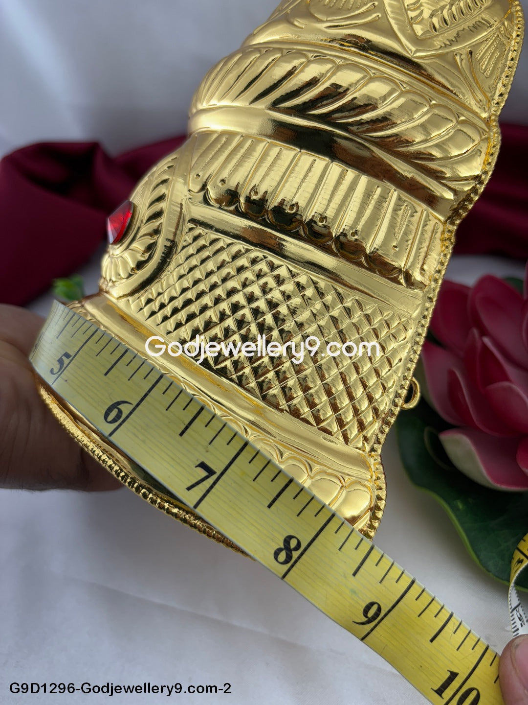 Gold Plated Half Crown Kireetam Mukut For deity Idol G6 Godjewellery9.com G9D1296-2