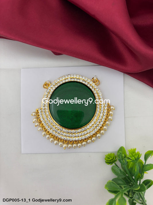 Green Dollar Pendant Deity God Jewelley For All Gods And Goddesses GodJewellery9.com DGP005-13 1