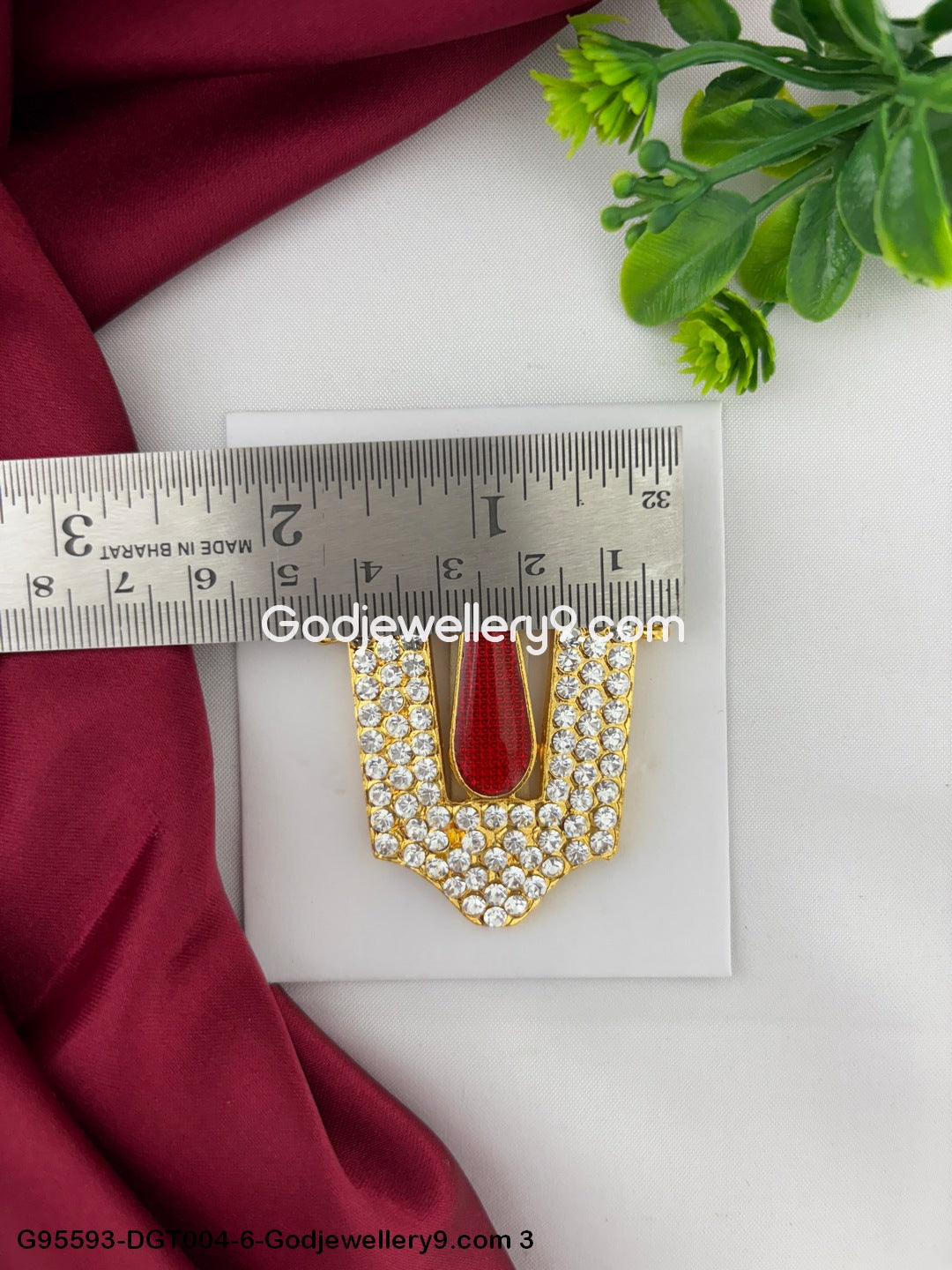 Handmade Balaji God Stone Namam Tilak for Vishnu Deity Murti Alankaram G95593-DGT004-6-Godjewellery9.com 3
